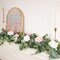 2 Pack Artificial Eucalyptus Garland with Flowers, Faux Greenery Garland Decor 6FT Eucalyptus Vines, Fake Hanging Vines Summer Garland for Mantle Wedding Backdrop Decorations 70.87"D x 6"W x 5.9"H